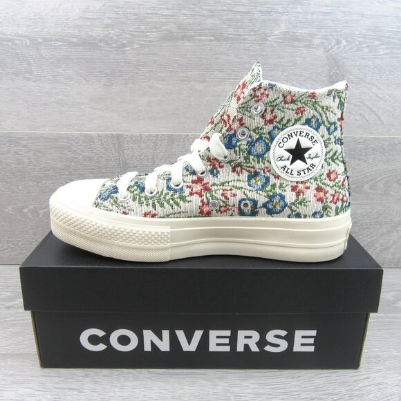 Converse CTAS Lift Platform Floral Tapestry Women's Size 8 Shoes NEW - Picture 3 of 15